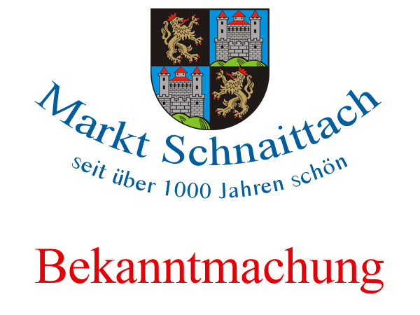 Themenlogo Schnaittach - Bekanntmachung